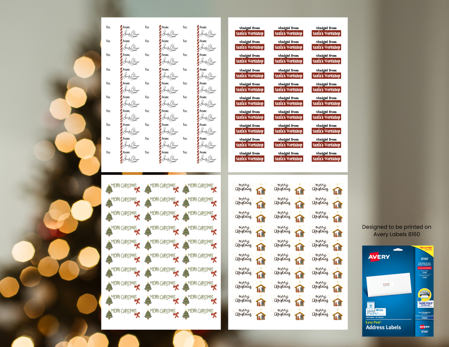 PRINTABLE Holiday Tags Digital Download