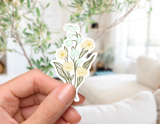 May Birth Flower Sticker