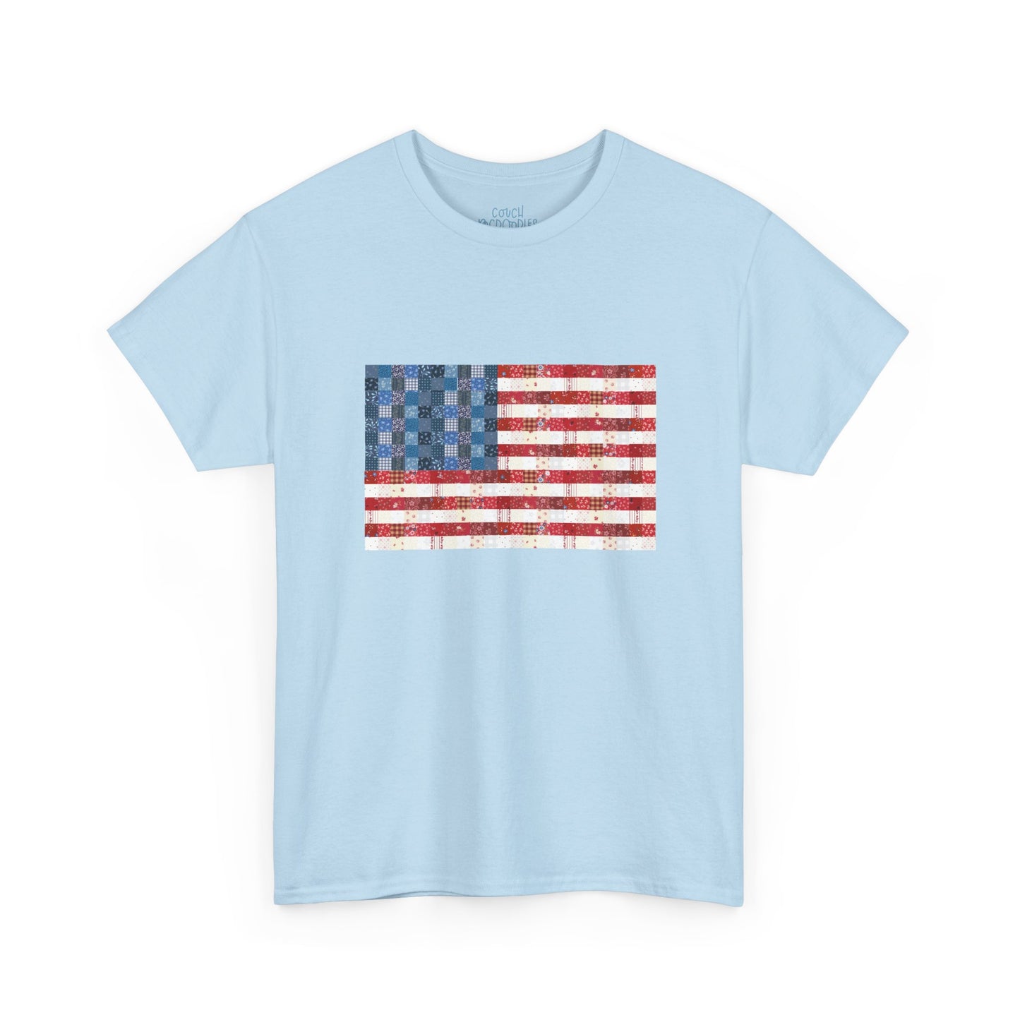 Patchwork American Flag T-Shirt — USA Patriotic Tee
