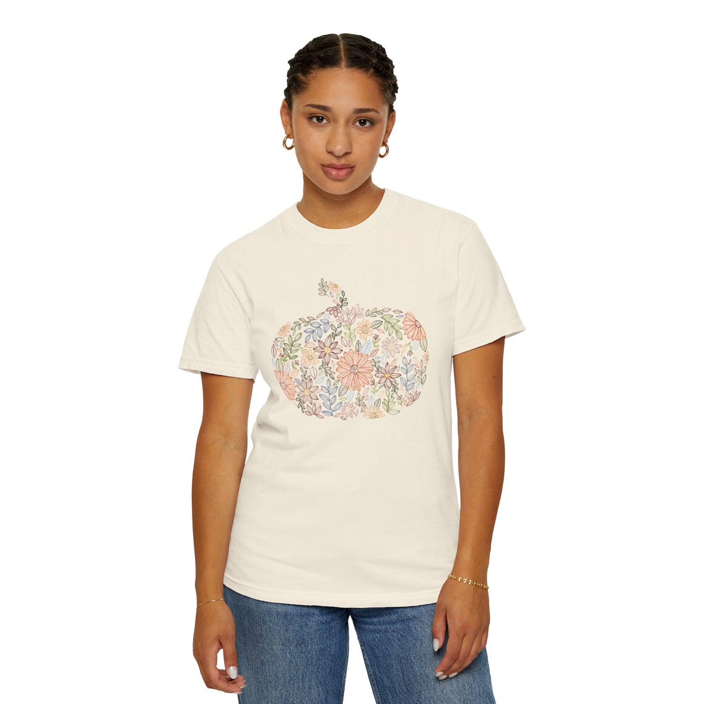 Floral Pumpkin Fall Tee