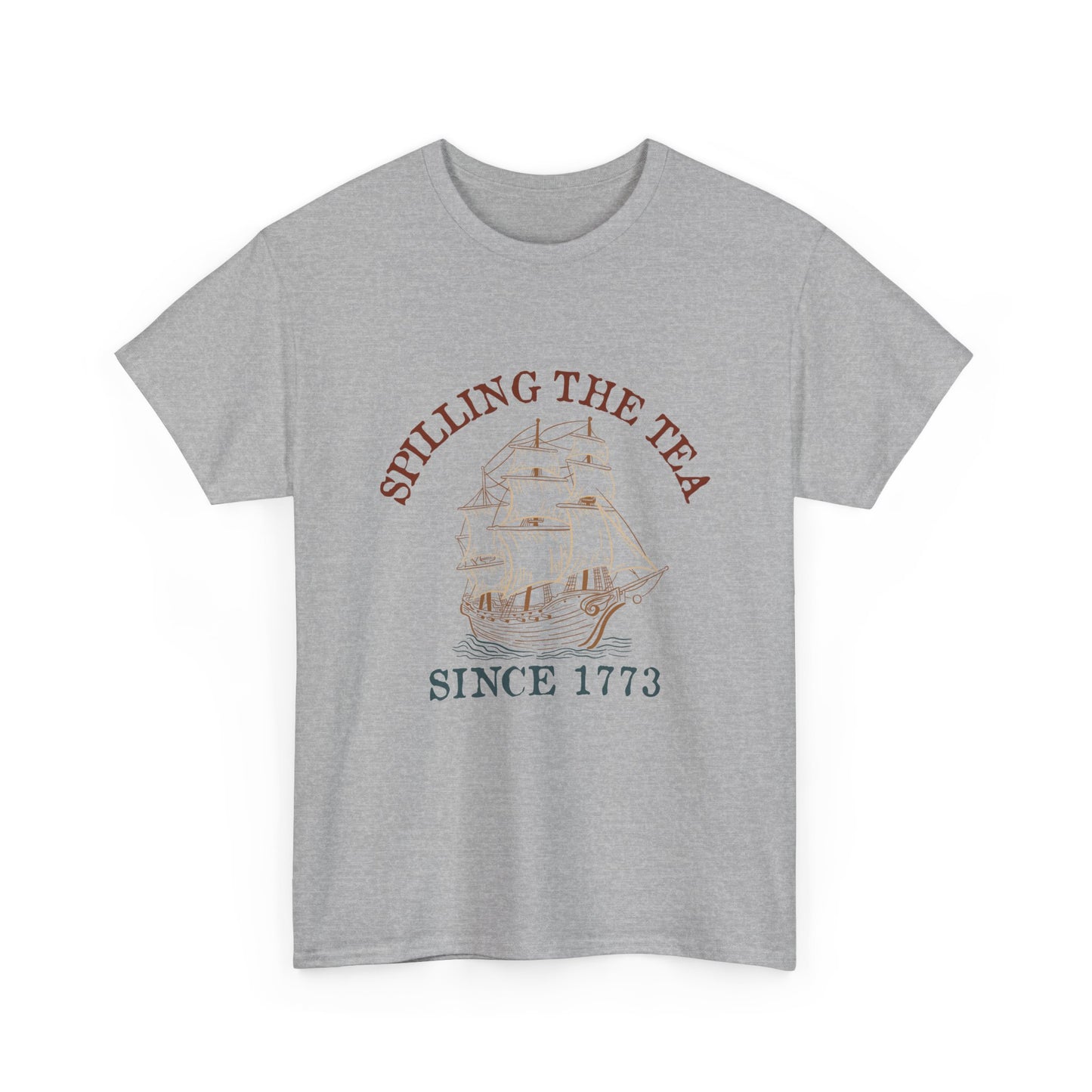 T‑Shirt — 'Spilling the Tea Since 1773' Vintage Ship Graphic Tee