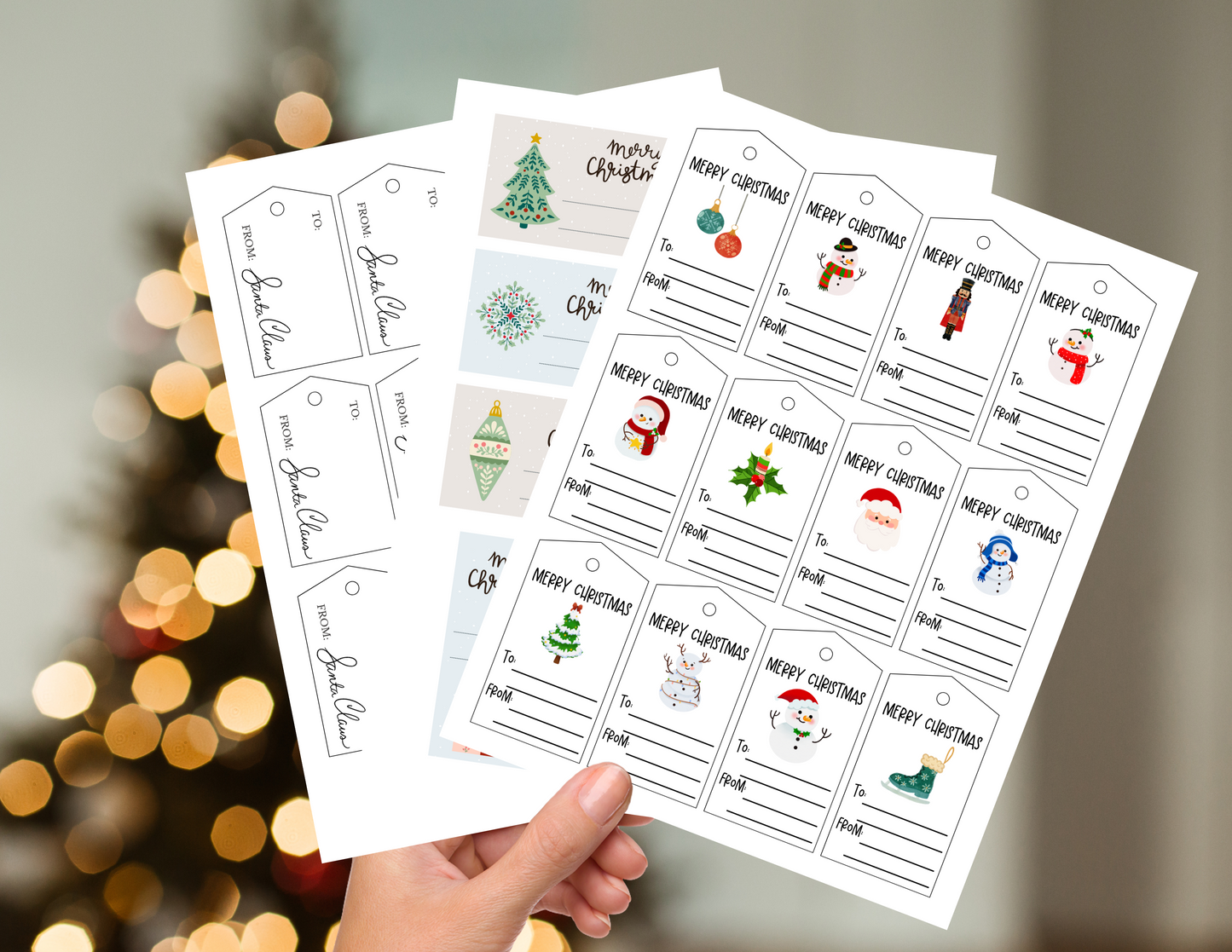 PRINTABLE Holiday Hang Tags, Digital Download