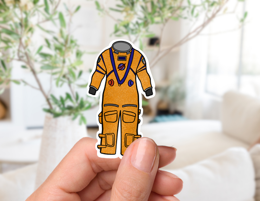 The Orange Space Suit Sticker