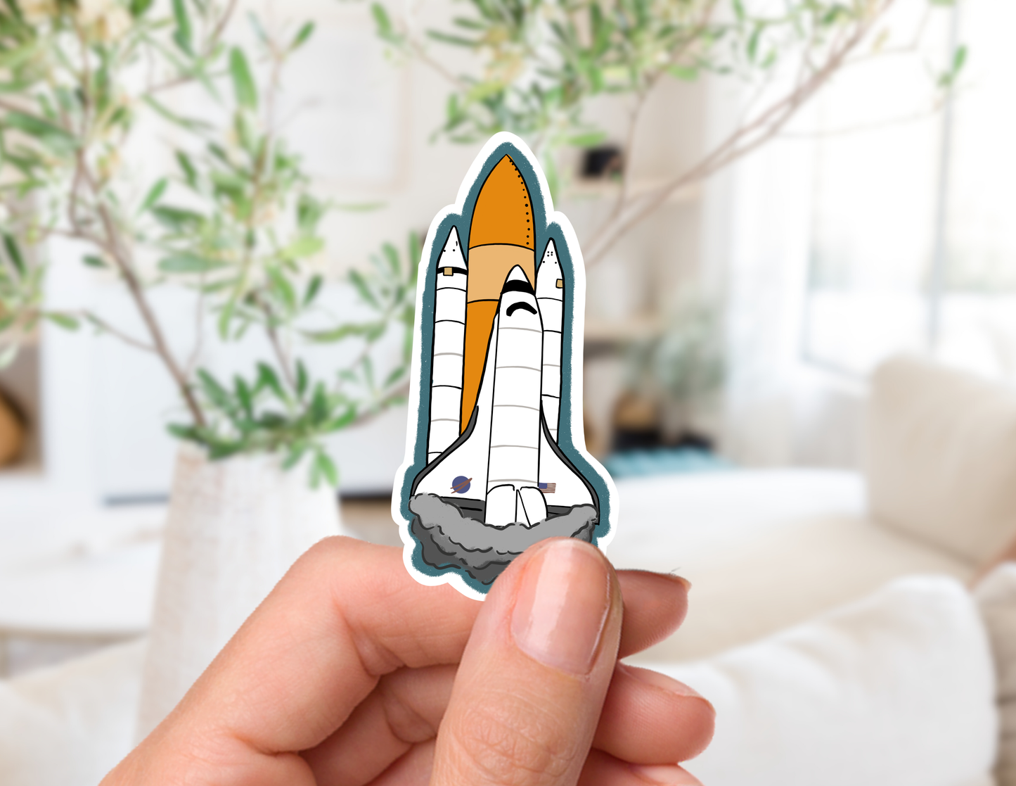 3 2 1 Blast Off Sticker