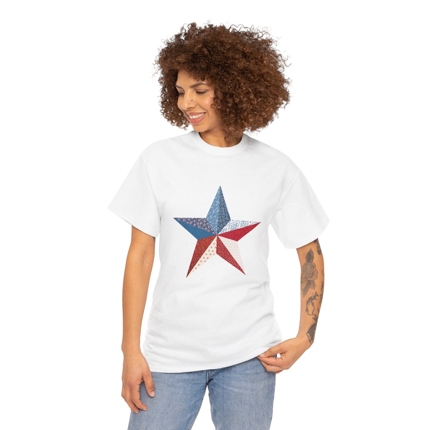 Patriotic Patchwork Star Tee