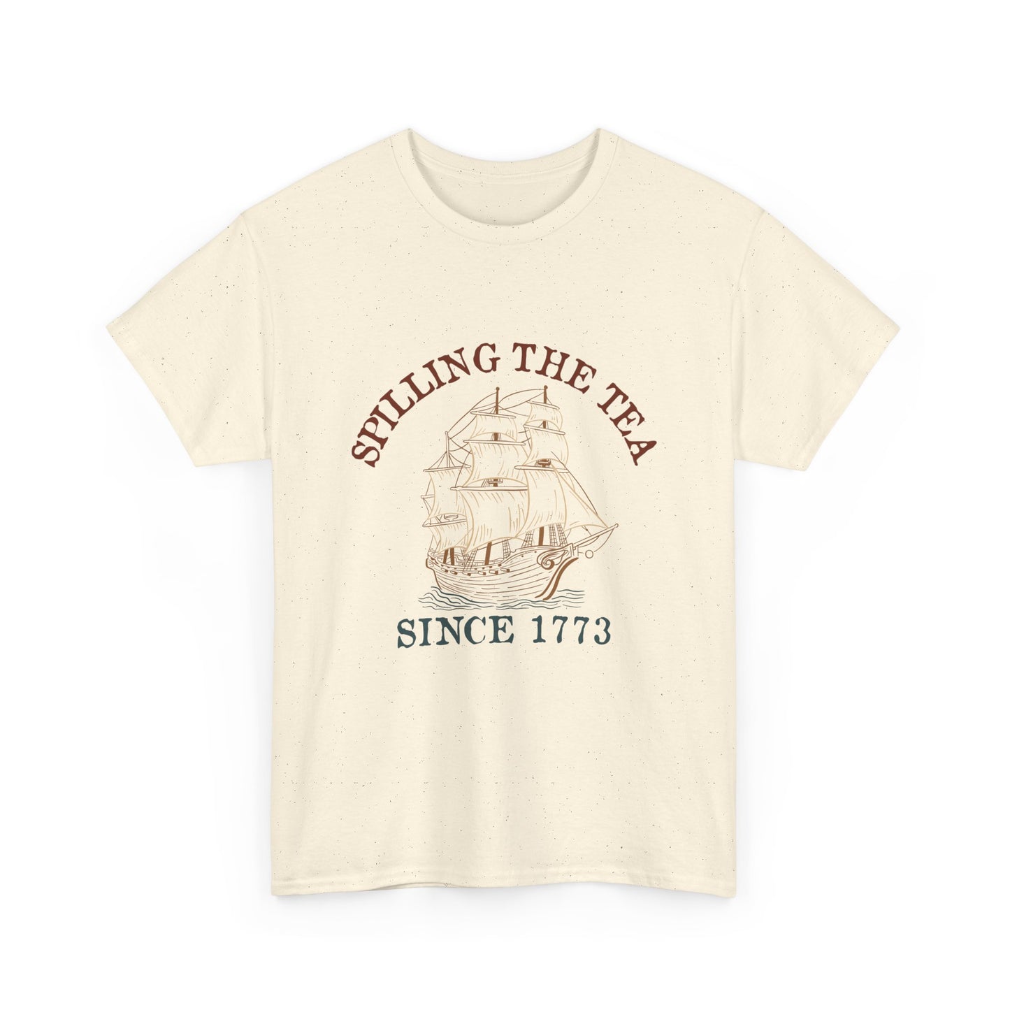 T‑Shirt — 'Spilling the Tea Since 1773' Vintage Ship Graphic Tee