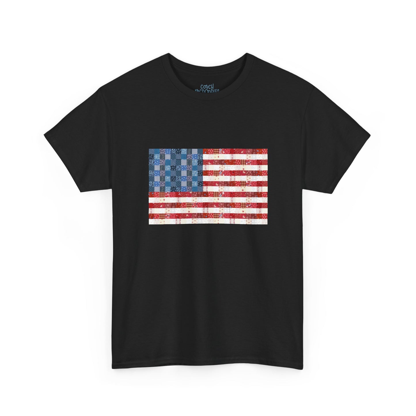 Patchwork American Flag T-Shirt — USA Patriotic Tee