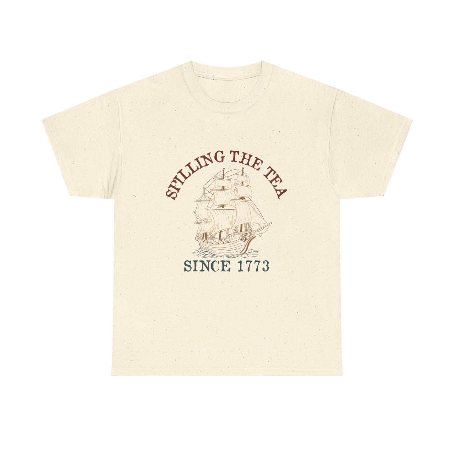 T‑Shirt — 'Spilling the Tea Since 1773' Vintage Ship Graphic Tee
