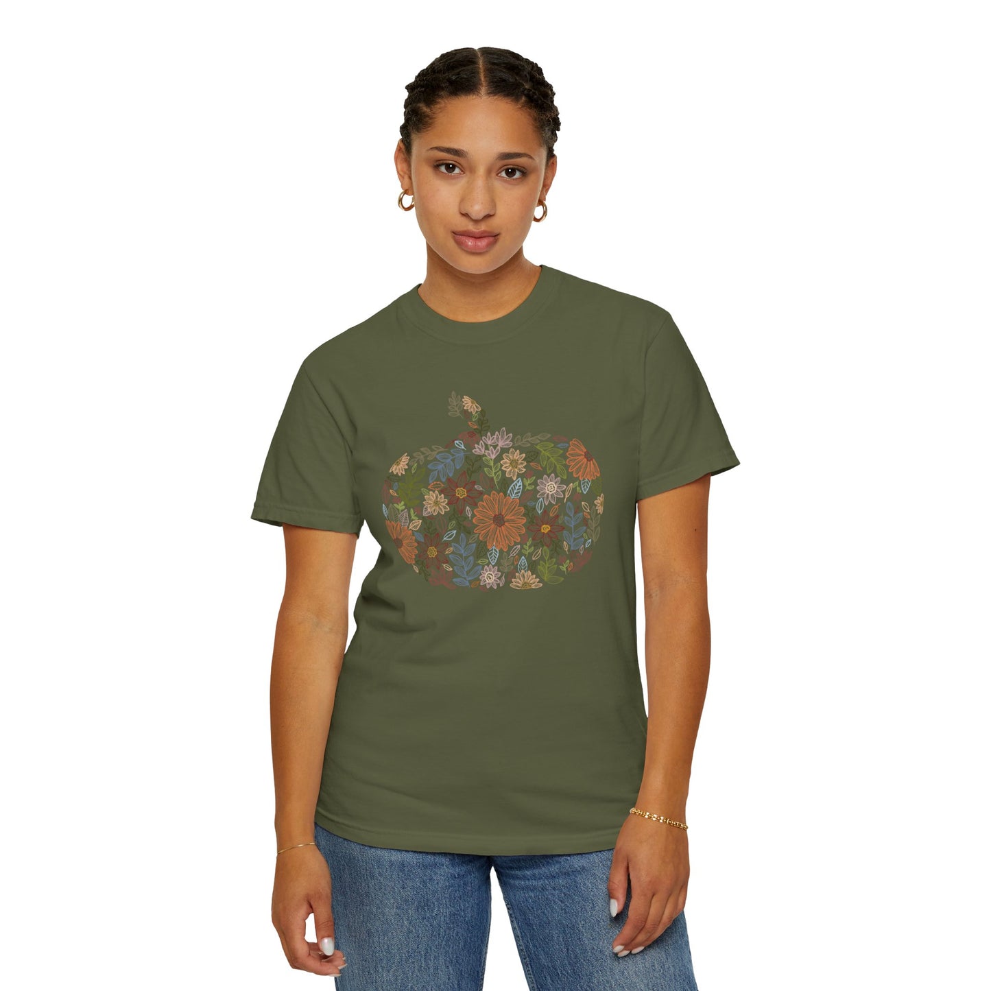 Floral Pumpkin Fall Tee