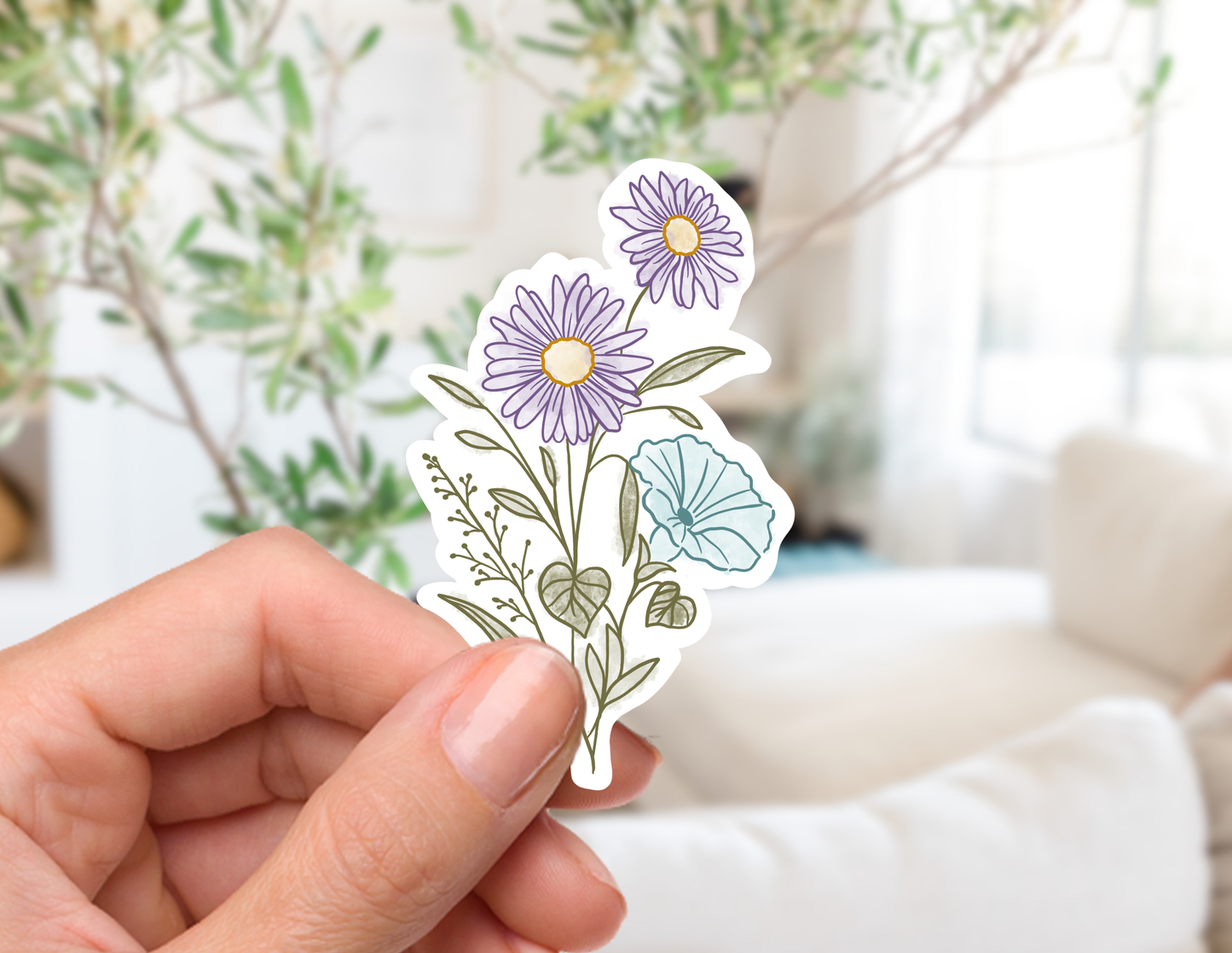 September Birth Flower Sticker