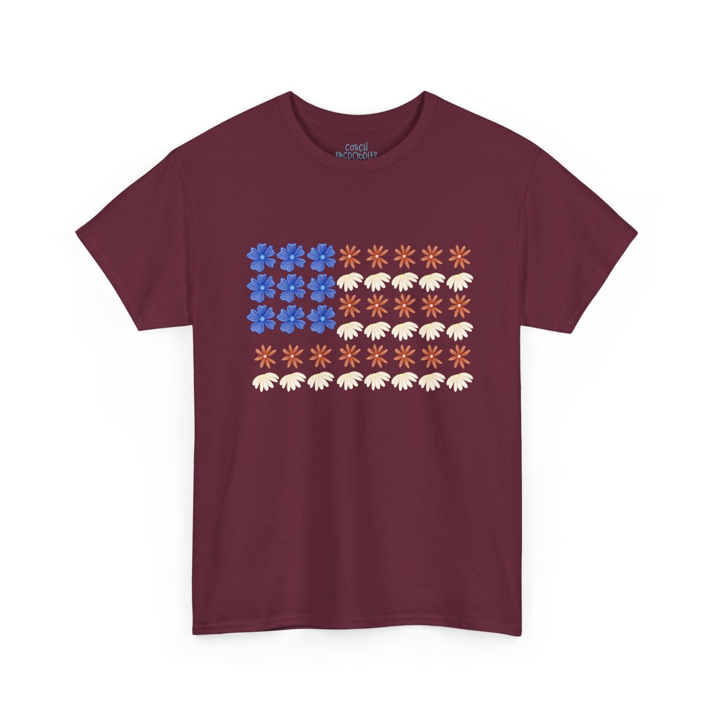 Floral Flag Adult Tee