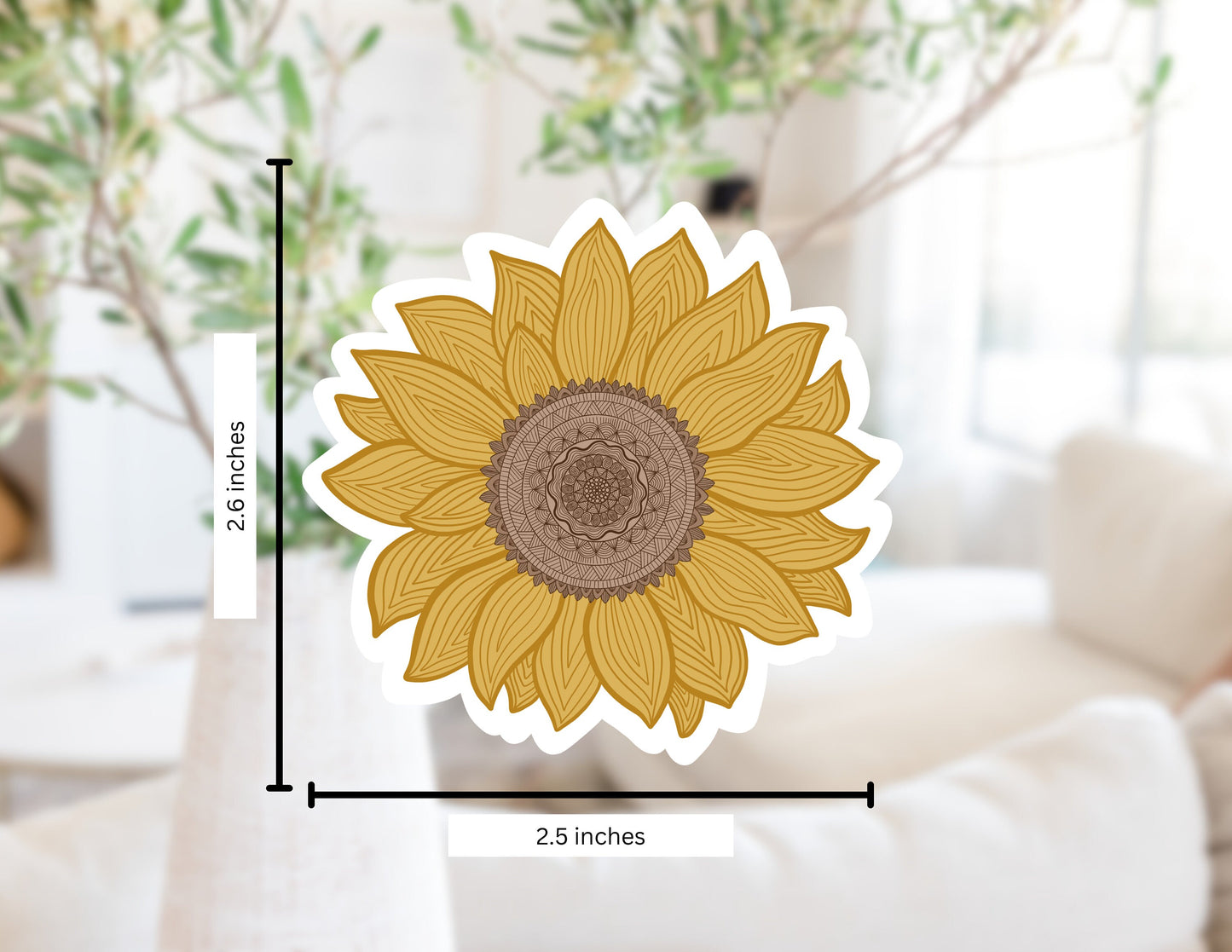 Sunflower Mandala Sticker