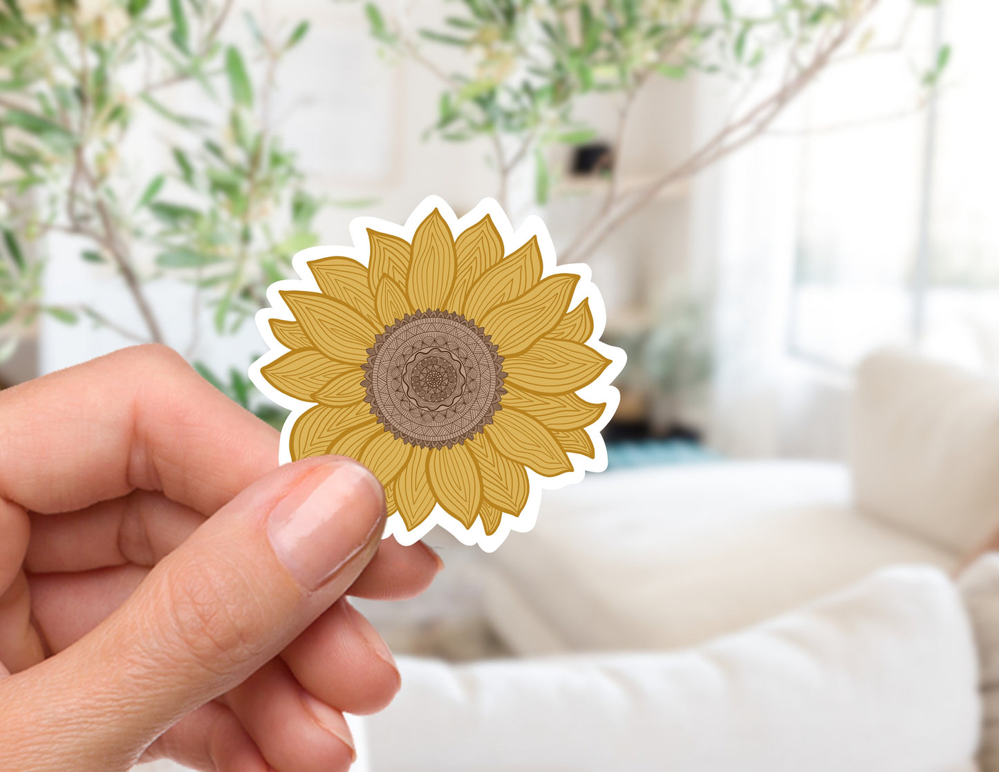 Sunflower Mandala Sticker