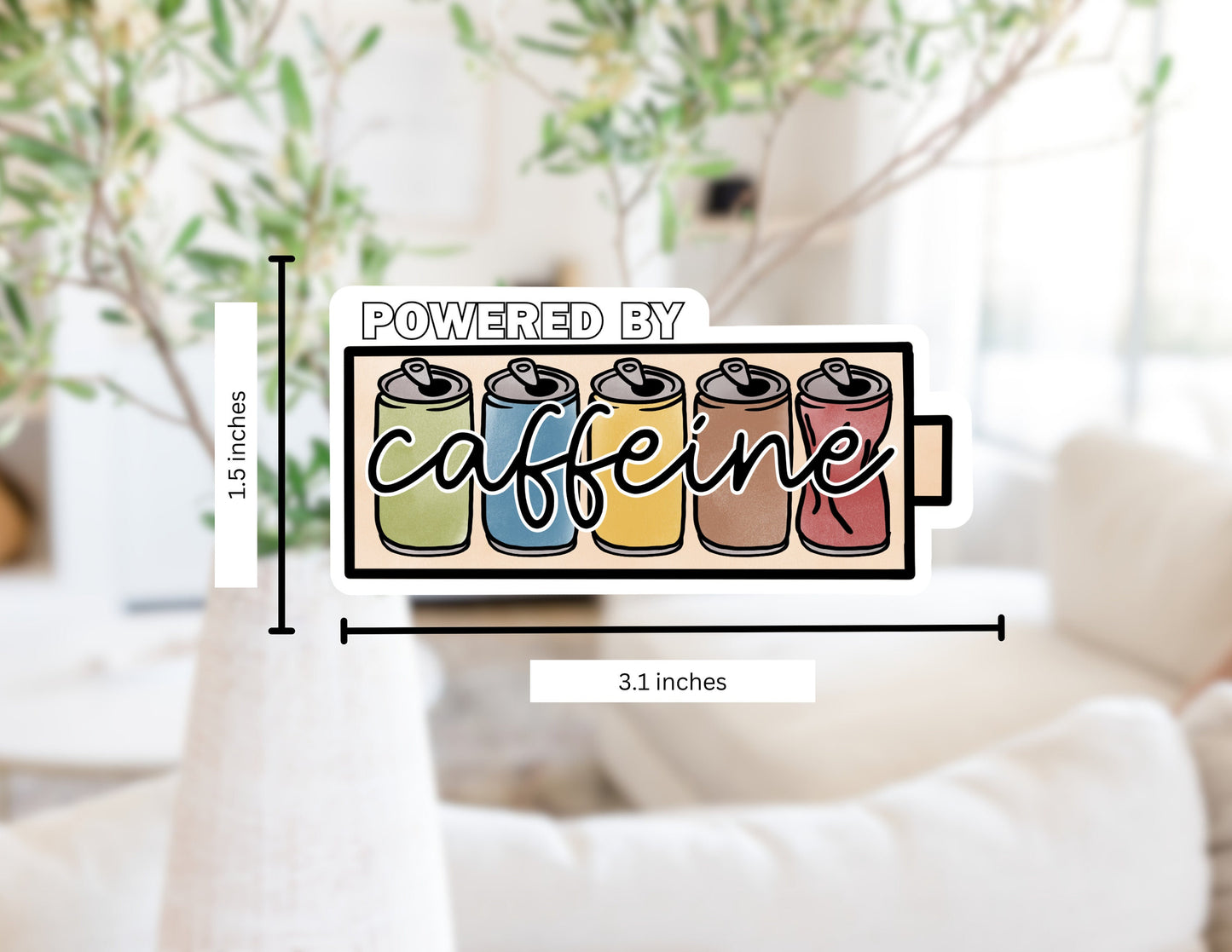 Powered by Caffeine Sticker