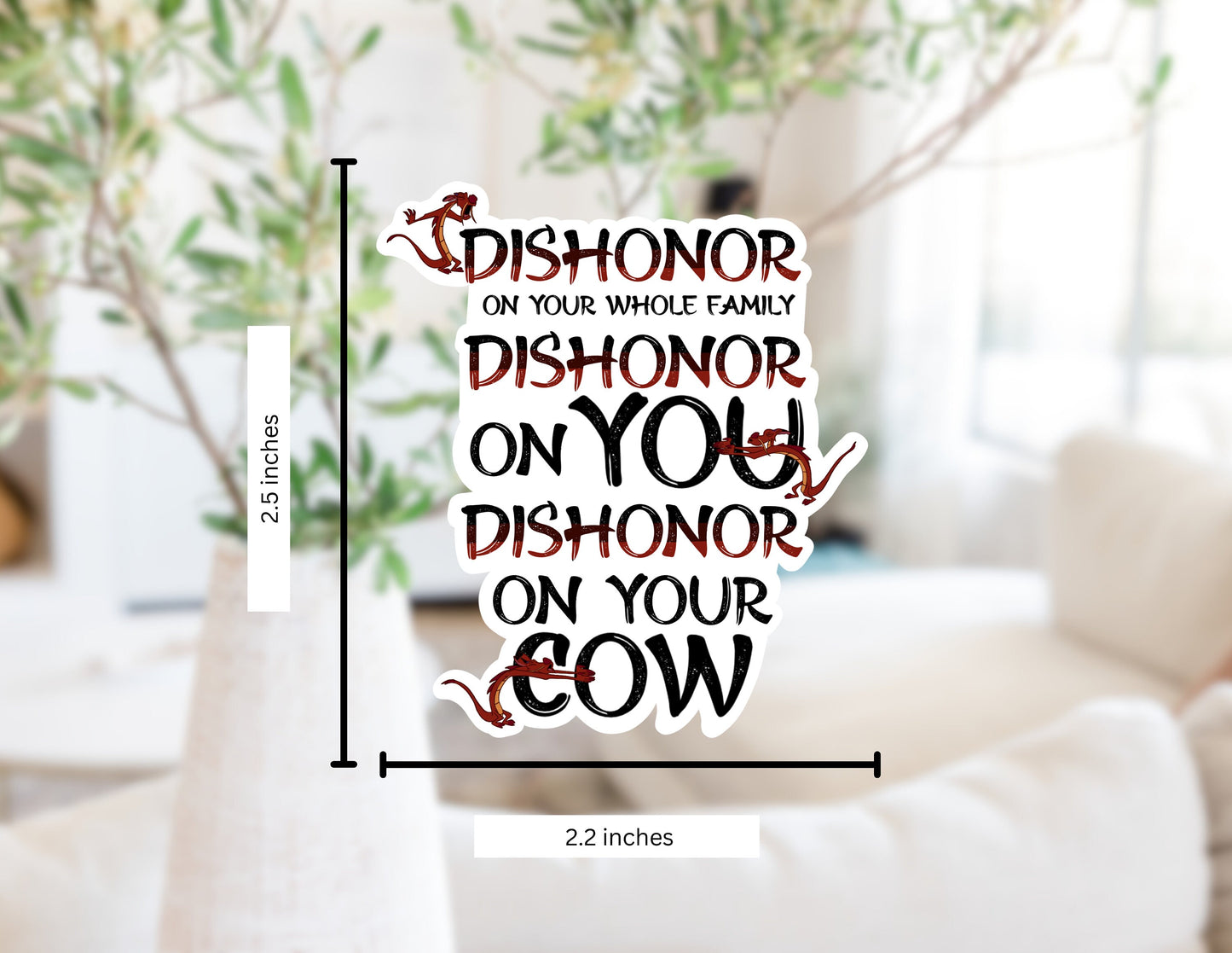 DISHONOR Mushu Sticker