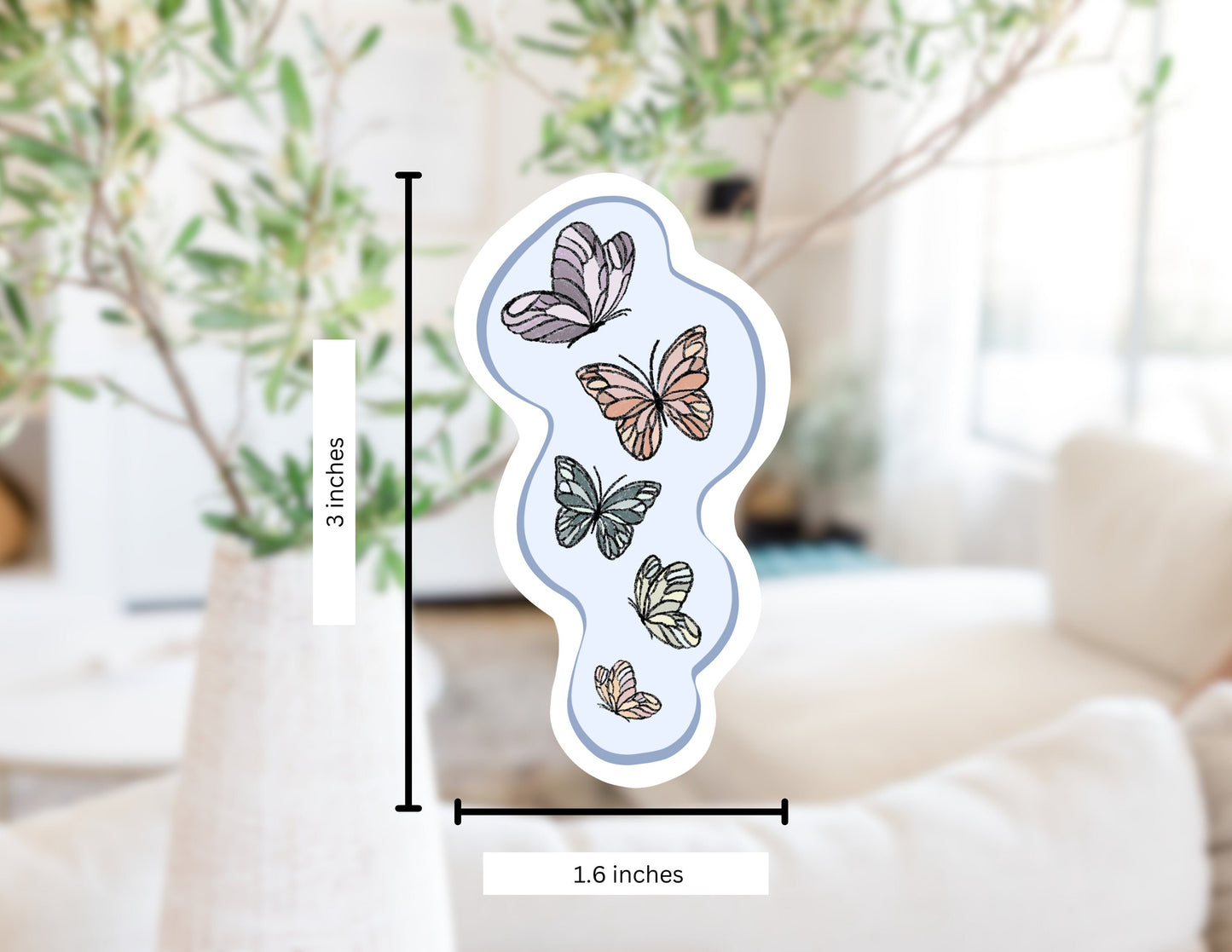 Butterfly in the Sky Sticker