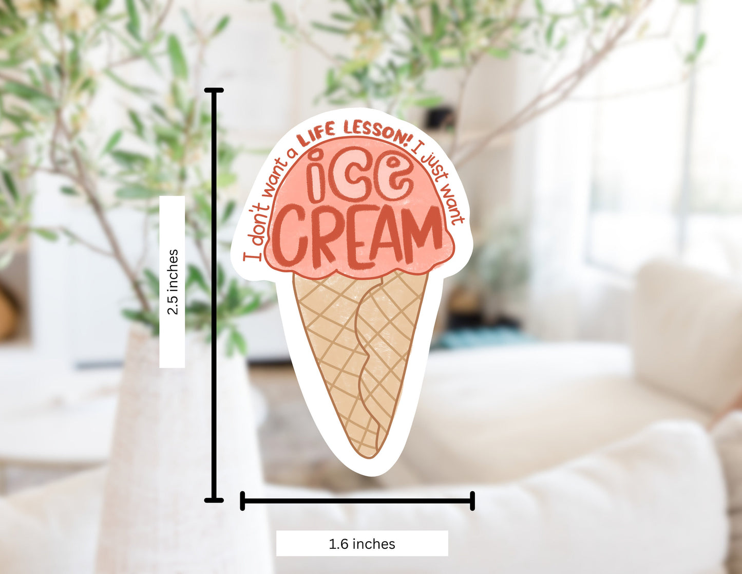 Ice Cream > Life Lessons Bluey Sticker