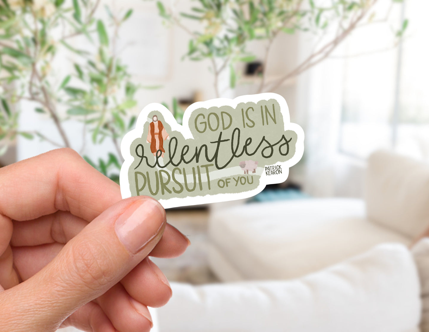 God is in Relentless Pursuit Sticker