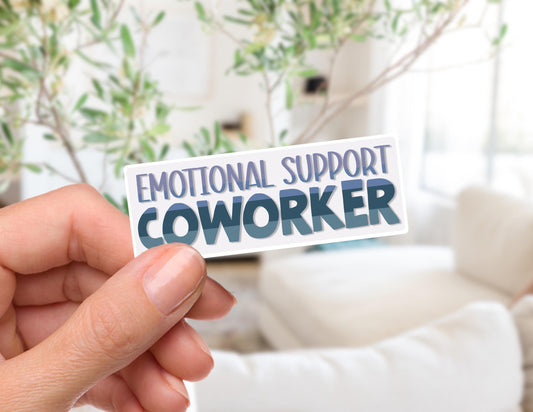 Emotional Support Co-Worker Sticker