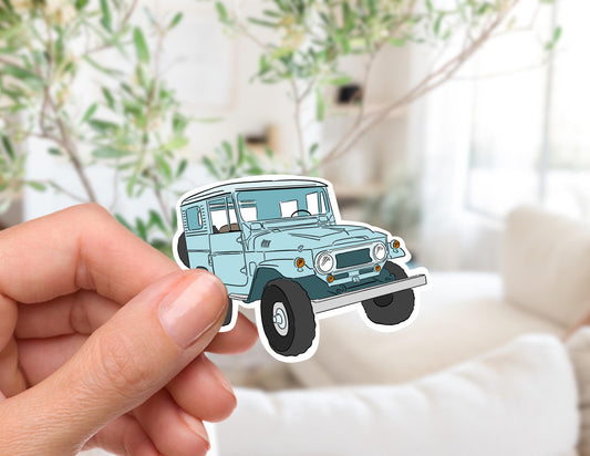 Baby Blue 1967 Toyota Land Cruiser FJ40 Sticker