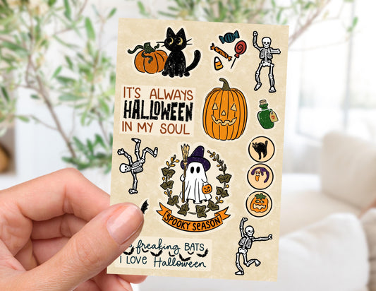 Spooky Season Sticker Sheets (4x6)