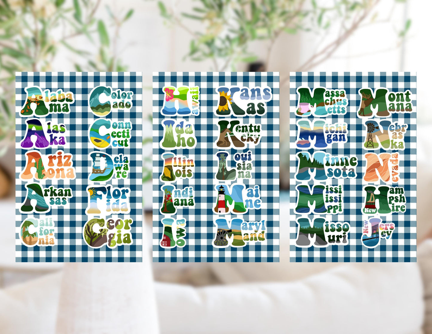 The 50 States Sticker Sheet (4x6), Passport/Journal