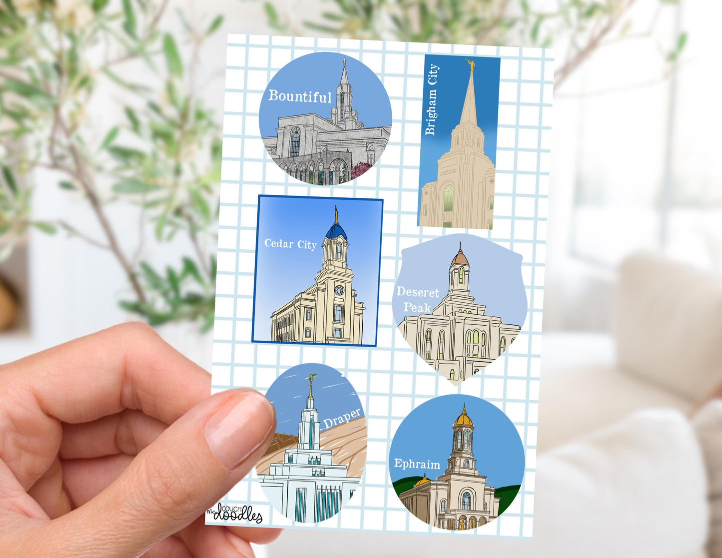 Utah Temple Sticker Sheets (4x6), Passport/Journal