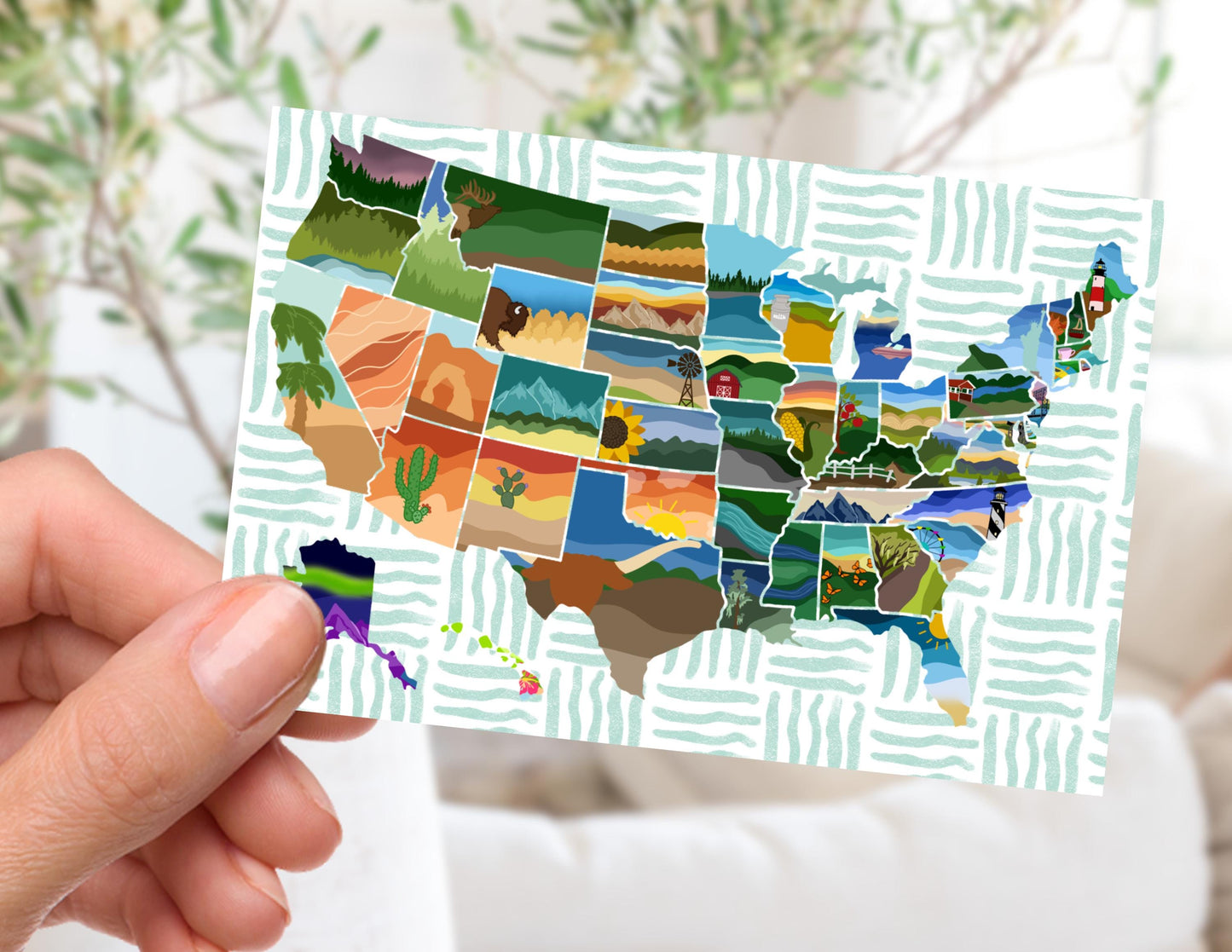 The 50 States Map Sticker Sheet (4x6), Passport/Journal